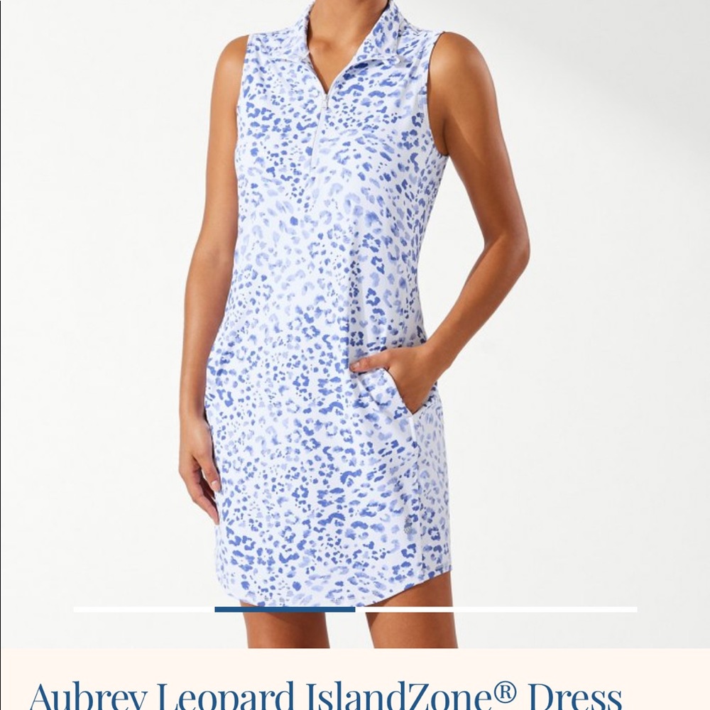 Tommy Bahama Aubrey leopard island zone dress